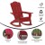 Flash Furniture LE-HMP-1044-31-RD-GG Red HDPE Adirondack Rocking Chair with Cup Holder addl-3