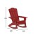 Flash Furniture LE-HMP-1044-31-RD-GG Red HDPE Adirondack Rocking Chair with Cup Holder addl-4