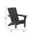 Flash Furniture LE-HMP-1045-10-BK-GG Black HDPE Adirondack Chair with Cup Holder addl-4