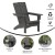 Flash Furniture LE-HMP-1045-10-GY-GG Gray Adirondack Patio Chair with Cup Holder addl-3