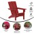 Flash Furniture LE-HMP-1045-10-RD-GG Red Adirondack Patio Chair with Cup Holder addl-3