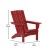 Flash Furniture LE-HMP-1045-10-RD-GG Red Adirondack Patio Chair with Cup Holder addl-4