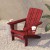 Flash Furniture LE-HMP-1045-10-RD-GG Red Adirondack Patio Chair with Cup Holder addl-6