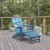 Flash Furniture LE-HMP-1045-110-BL-GG Blue Adirondack Patio Chair with Ottoman and Cup Holder addl-1