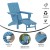 Flash Furniture LE-HMP-1045-110-BL-GG Blue Adirondack Patio Chair with Ottoman and Cup Holder addl-3