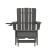 Flash Furniture LE-HMP-1045-110-GY-GG Gray Adirondack Patio Chair with Ottoman and Cup Holder addl-10