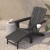 Flash Furniture LE-HMP-1045-110-GY-GG Gray Adirondack Patio Chair with Ottoman and Cup Holder addl-6