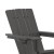 Flash Furniture LE-HMP-1045-110-GY-GG Gray Adirondack Patio Chair with Ottoman and Cup Holder addl-8