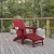 Flash Furniture LE-HMP-1045-110-RD-GG Red Adirondack Patio Chair with Ottoman and Cup Holder addl-1