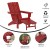 Flash Furniture LE-HMP-1045-110-RD-GG Red Adirondack Patio Chair with Ottoman and Cup Holder addl-3