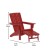 Flash Furniture LE-HMP-1045-110-RD-GG Red Adirondack Patio Chair with Ottoman and Cup Holder addl-4