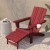 Flash Furniture LE-HMP-1045-110-RD-GG Red Adirondack Patio Chair with Ottoman and Cup Holder addl-6