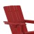 Flash Furniture LE-HMP-1045-110-RD-GG Red Adirondack Patio Chair with Ottoman and Cup Holder addl-8