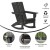 Flash Furniture LE-HMP-1045-31-BK-GG Black Adirondack Rocking Chair with Cup Holder addl-3