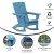 Flash Furniture LE-HMP-1045-31-BL-GG Blue Adirondack Rocking Chair with Cup Holder addl-3