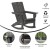 Flash Furniture LE-HMP-1045-31-GY-GG Gray Adirondack Rocking Chair with Cup Holder addl-3