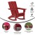 Flash Furniture LE-HMP-1045-31-RD-GG Red Adirondack Rocking Chair with Cup Holder addl-3