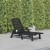 Flash Furniture LE-HMP-2017-414-BK-GG Black All-Weather Adjustable Adirondack Lounge Chair with Cup Holder addl-1