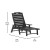 Flash Furniture LE-HMP-2017-414-BK-GG Black All-Weather Adjustable Adirondack Lounge Chair with Cup Holder addl-4