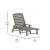 Flash Furniture LE-HMP-2017-414-BR-GG Brown All-Weather Adjustable Adirondack Lounge Chair with Cup Holder addl-4