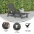 Flash Furniture LE-HMP-2017-414-GY-GG Gray All-Weather Adjustable Adirondack Lounge Chair with Cup Holder addl-3