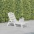 Flash Furniture LE-HMP-2017-414-WT-GG White All-Weather Adjustable Adirondack Lounge Chair with Cup Holder addl-1