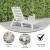 Flash Furniture LE-HMP-2017-414-WT-GG White All-Weather Adjustable Adirondack Lounge Chair with Cup Holder addl-3