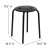 Flash Furniture LE-S1-BLACK-GG Black Plastic Nesting Stack Stool, 17.5" H, 5/Pack addl-4