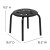 Flash Furniture LE-S2-BLACK-GG Black Plastic Nesting Stack Stool, 11.5" H, 5/Pack addl-4