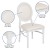 Flash Furniture LE-W-W-MON-GG Hercules King Chair with White Vinyl Back and Seat and White Frame addl-3