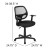 Flash Furniture LF-118P-T-BK-GG Mid-Back Black Mesh Swivel Ergonomic Task Office Chair with Arms addl-6