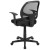 Flash Furniture LF-118P-T-BK-GG Mid-Back Black Mesh Swivel Ergonomic Task Office Chair with Arms addl-7