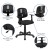 Flash Furniture LF-134-A-BK-GG Mid-Back Black Mesh Swivel Task Office Chair with Pivot Back and Arms addl-5