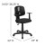 Flash Furniture LF-134-A-BK-GG Mid-Back Black Mesh Swivel Task Office Chair with Pivot Back and Arms addl-6