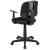 Flash Furniture LF-134-A-BK-GG Mid-Back Black Mesh Swivel Task Office Chair with Pivot Back and Arms addl-7