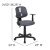 Flash Furniture LF-134-A-GY-GG Mid-Back Gray Mesh Swivel Task Office Chair with Pivot Back and Arms addl-6