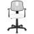 Flash Furniture LF-134-A-WH-GG Mid-Back White Mesh Swivel Task Office Chair with Pivot Back and Arms addl-10