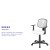 Flash Furniture LF-134-A-WH-GG Mid-Back White Mesh Swivel Task Office Chair with Pivot Back and Arms addl-4
