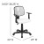 Flash Furniture LF-134-A-WH-GG Mid-Back White Mesh Swivel Task Office Chair with Pivot Back and Arms addl-6