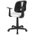 Flash Furniture LF-134-A-WH-GG Mid-Back White Mesh Swivel Task Office Chair with Pivot Back and Arms addl-7