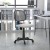 Flash Furniture LF-134-WH-GG Mid-Back White Mesh Swivel Task Office Chair with Pivot Back addl-1