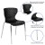 Flash Furniture LF-7-07C-BLK-GG Contemporary Design Black Plastic Stack Chair addl-4