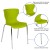 Flash Furniture LF-7-07C-CGRN-GG Contemporary Design Citrus Green Plastic Stack Chair addl-4