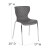 Flash Furniture LF-7-07C-GRY-GG Contemporary Design Gray Plastic Stack Chair addl-5