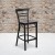 Flash Furniture XU-DG6R9BLAD-BAR-MAHW-GG Black Two-Slat Ladder Back Metal Bar Stool with Mahogany Wood Seat addl-1