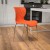 Flash Furniture LF-7-07C-ORNG-GG Contemporary Design Orange Plastic Stack Chair addl-1