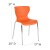 Flash Furniture LF-7-07C-ORNG-GG Contemporary Design Orange Plastic Stack Chair addl-4
