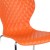 Flash Furniture LF-7-07C-ORNG-GG Contemporary Design Orange Plastic Stack Chair addl-6