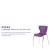 Flash Furniture LF-7-07C-PUR-GG Contemporary Design Purple Plastic Stack Chair addl-3