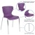 Flash Furniture LF-7-07C-PUR-GG Contemporary Design Purple Plastic Stack Chair addl-4